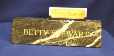 Green Marble Desk Name Plate